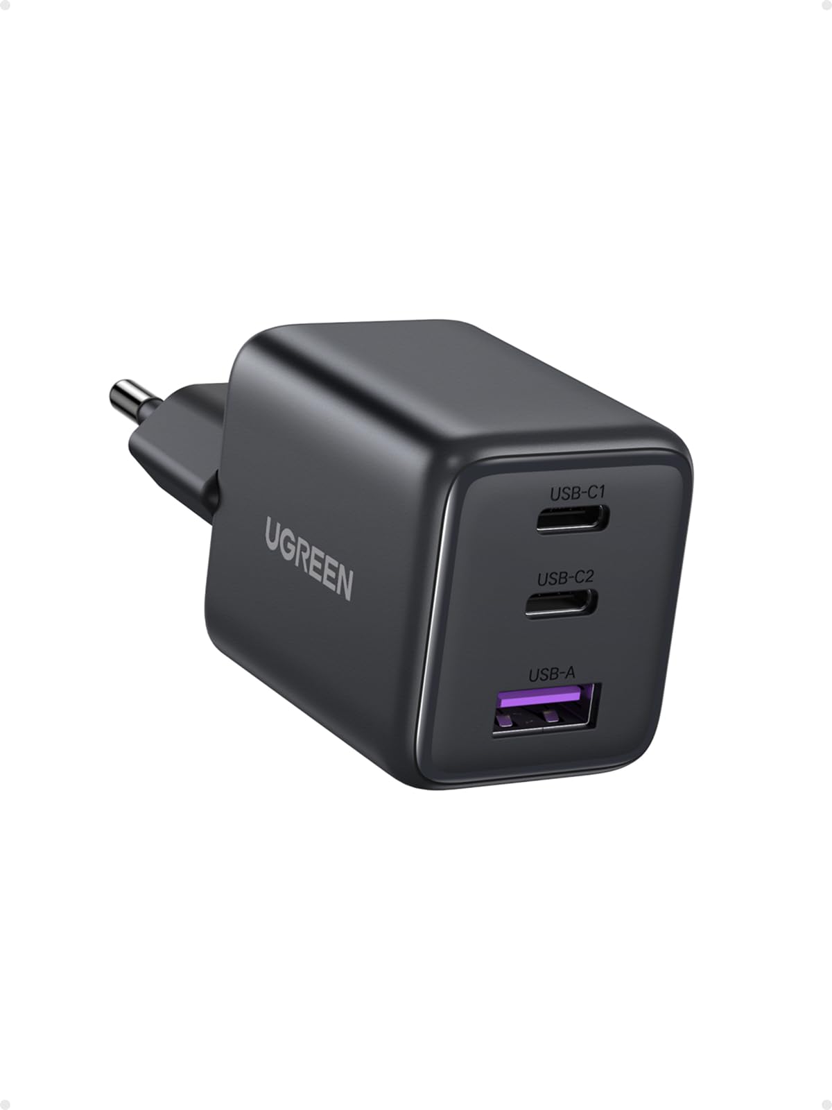 ugreen-zapix-caricatore-usb-c-30w-gan-3-porte-pd-nero image 1