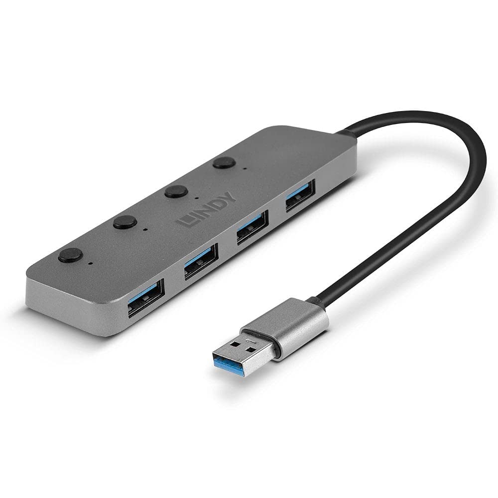 lindy-43309-hub-usb-3-0-a-4-porte-con-interruttori-on-off image 5