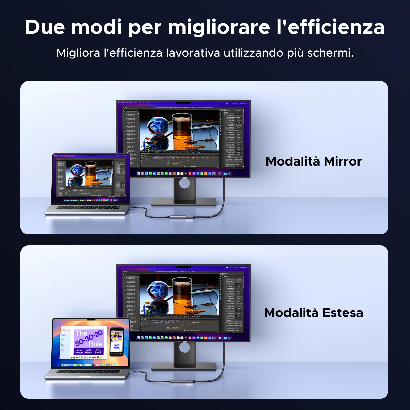 ugreen-adattatore-usb-c-a-hdmi-femmina-8k-60hz-48gbps-15cm image 7