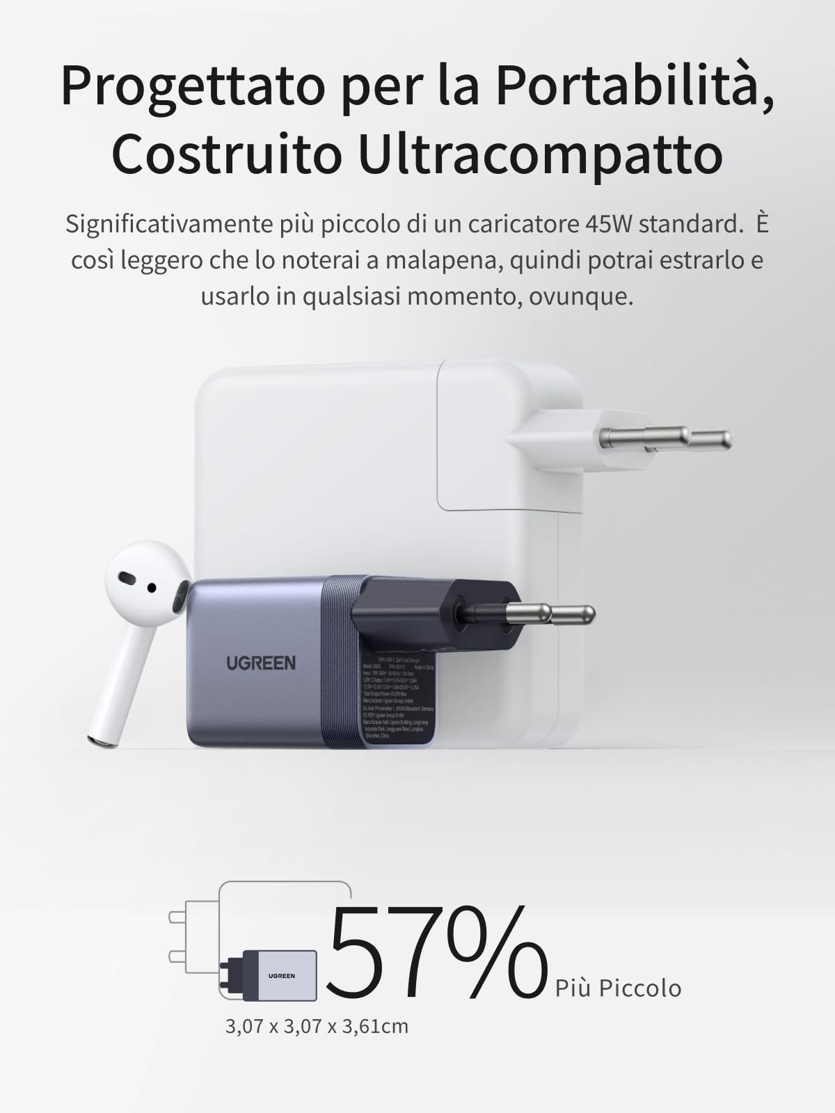 ugreen-nexode-mini-caricatore-usb-c-45w-gan-pps image 2