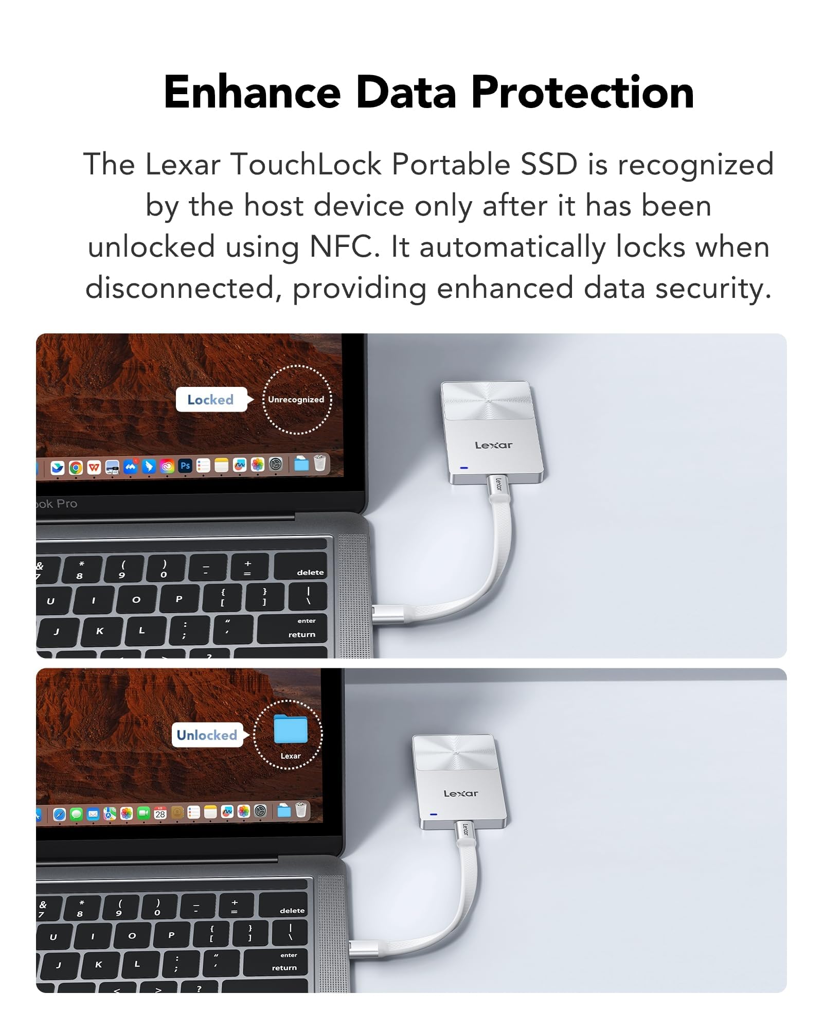 lexar-touchlock-ssd-portatile-512gb-nfc-usb-3-2-gen2-magnetico-per-iphone image 5