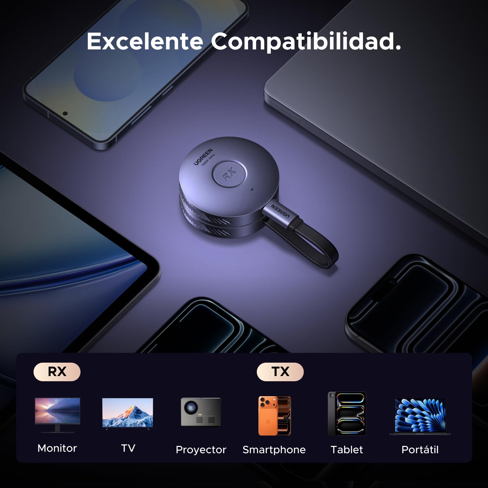 ugreen-trasmettitore-ricevitore-hdmi-wireless-usb-c-hdmi-1080p-50m-pd-30w image 8