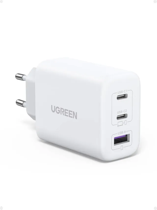 ugreen-zapix-caricatore-usb-c-gan-65w-3-porte-2c-1a-pd-3-0-pps-bianco image 1