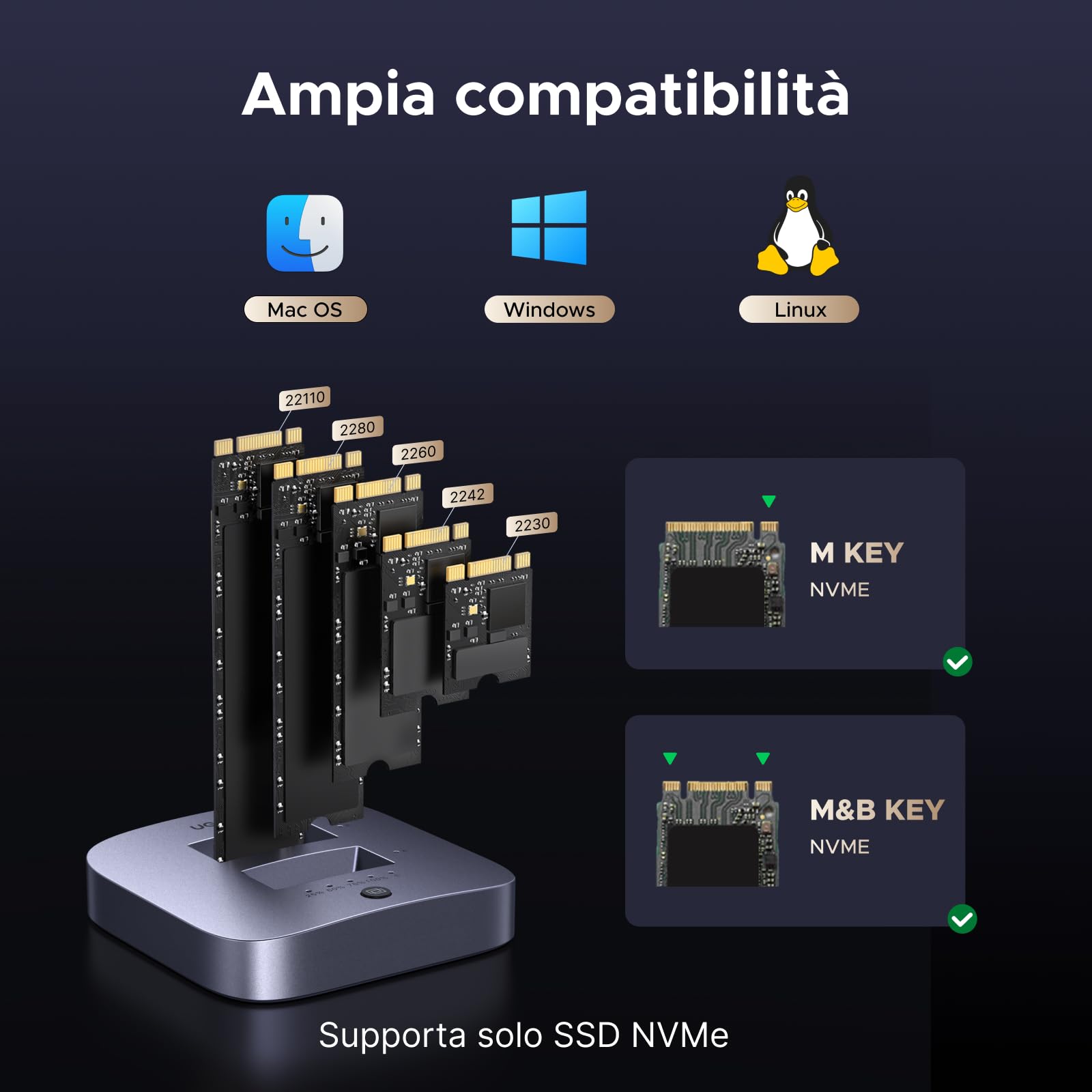 ugreen-stazione-di-docking-m-2-nvme-dual-bay-20gbps-usb-c-con-clonazione-offline image 7