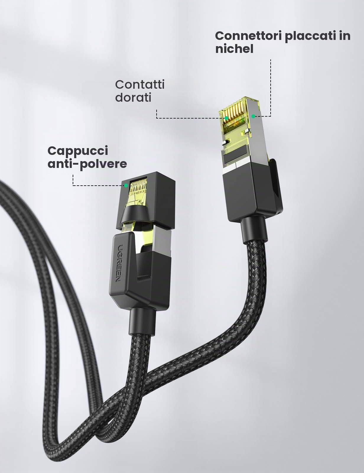 ugreen-cavo-ethernet-cat-7-10gbps-600mhz-nylon-5m image 6