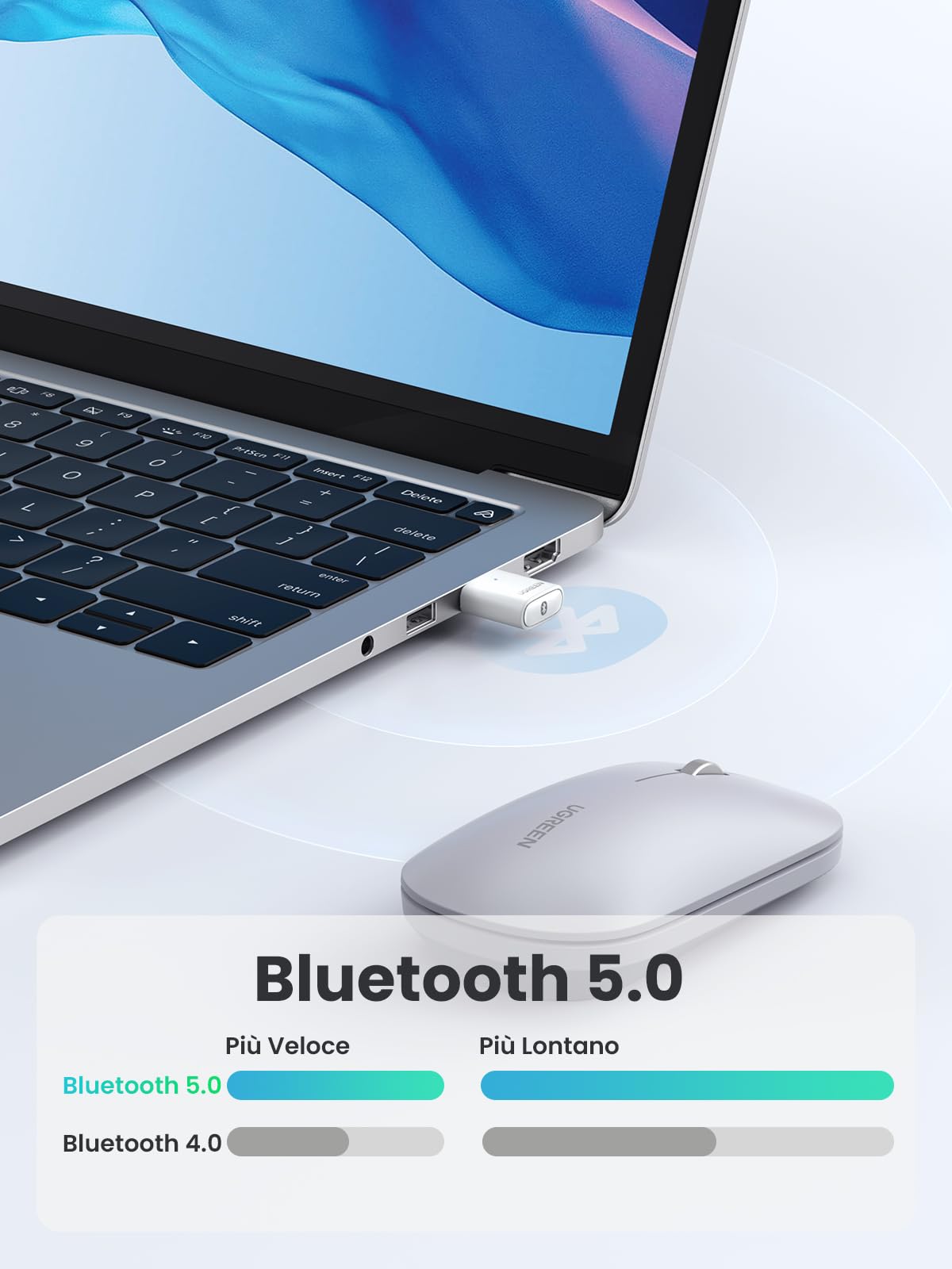 ugreen-chiavetta-bluetooth-5-0-usb-per-pc-windows-dongle-bianco image 2