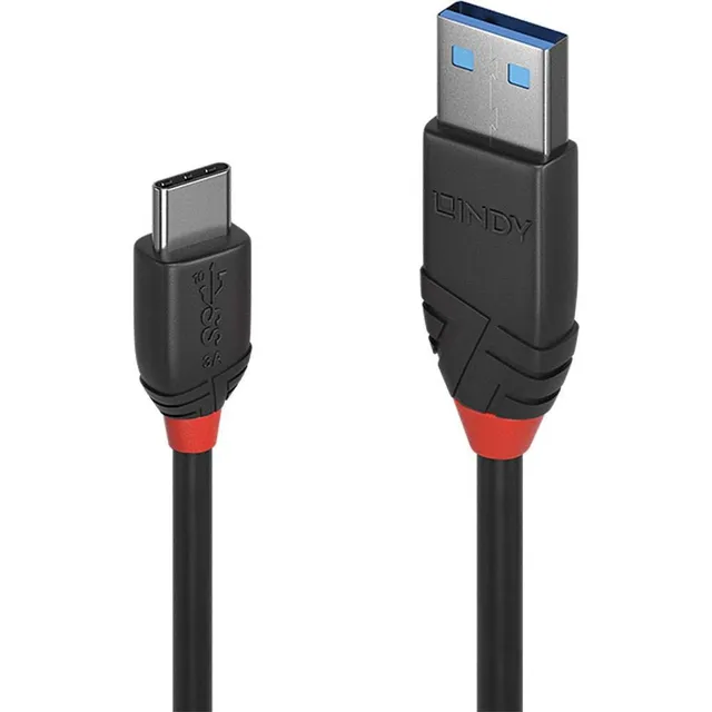 lindy-black-line-cavo-usb-3-1-tipo-c-a-a-3a-0-5m image 1