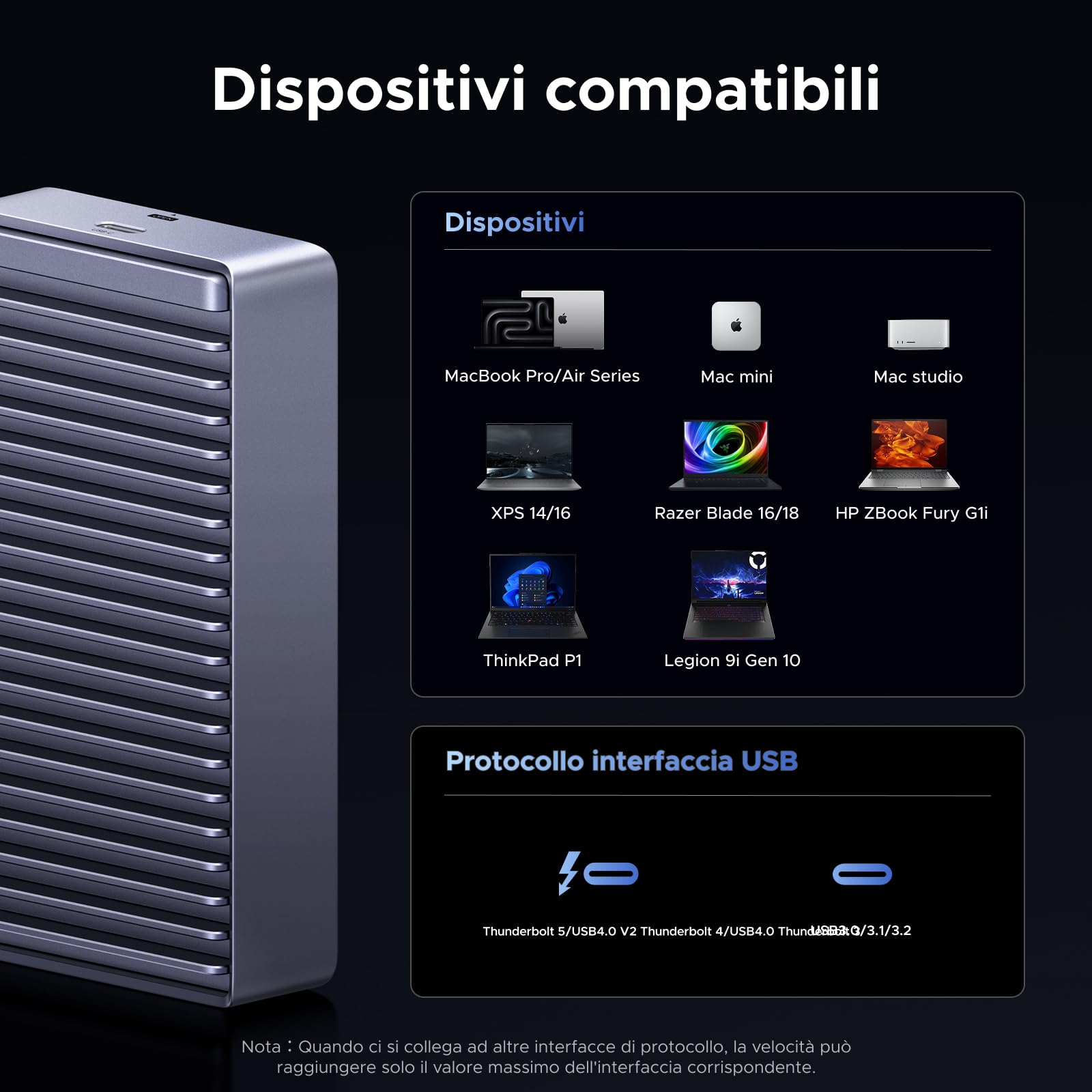 ugreen-case-ssd-m-2-nvme-thunderbolt-5-80gbps-alluminio-8tb-per-macbook image 8