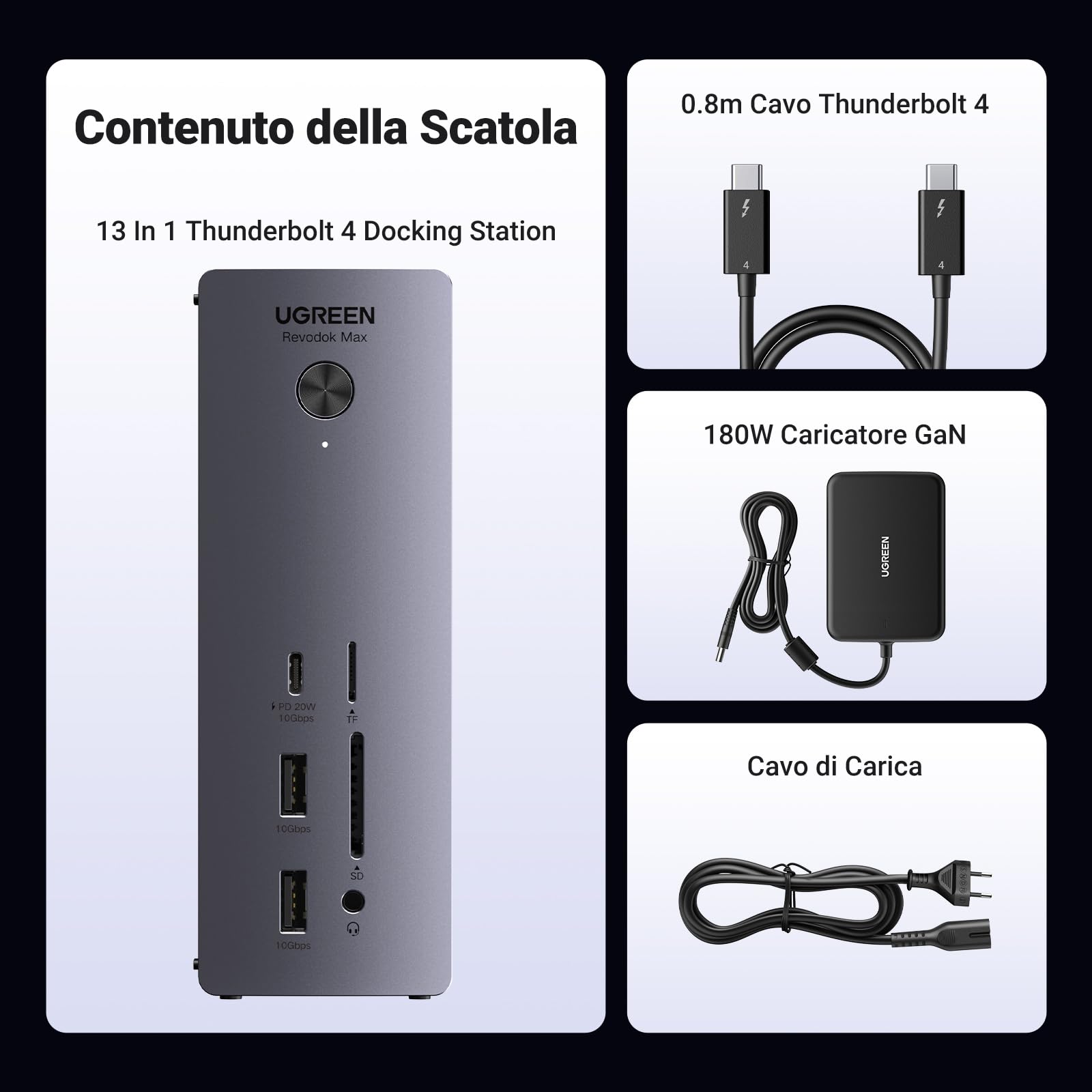 ugreen-revodok-max-213-docking-station-thunderbolt-4-13-in-1-40gbps-90w image 8