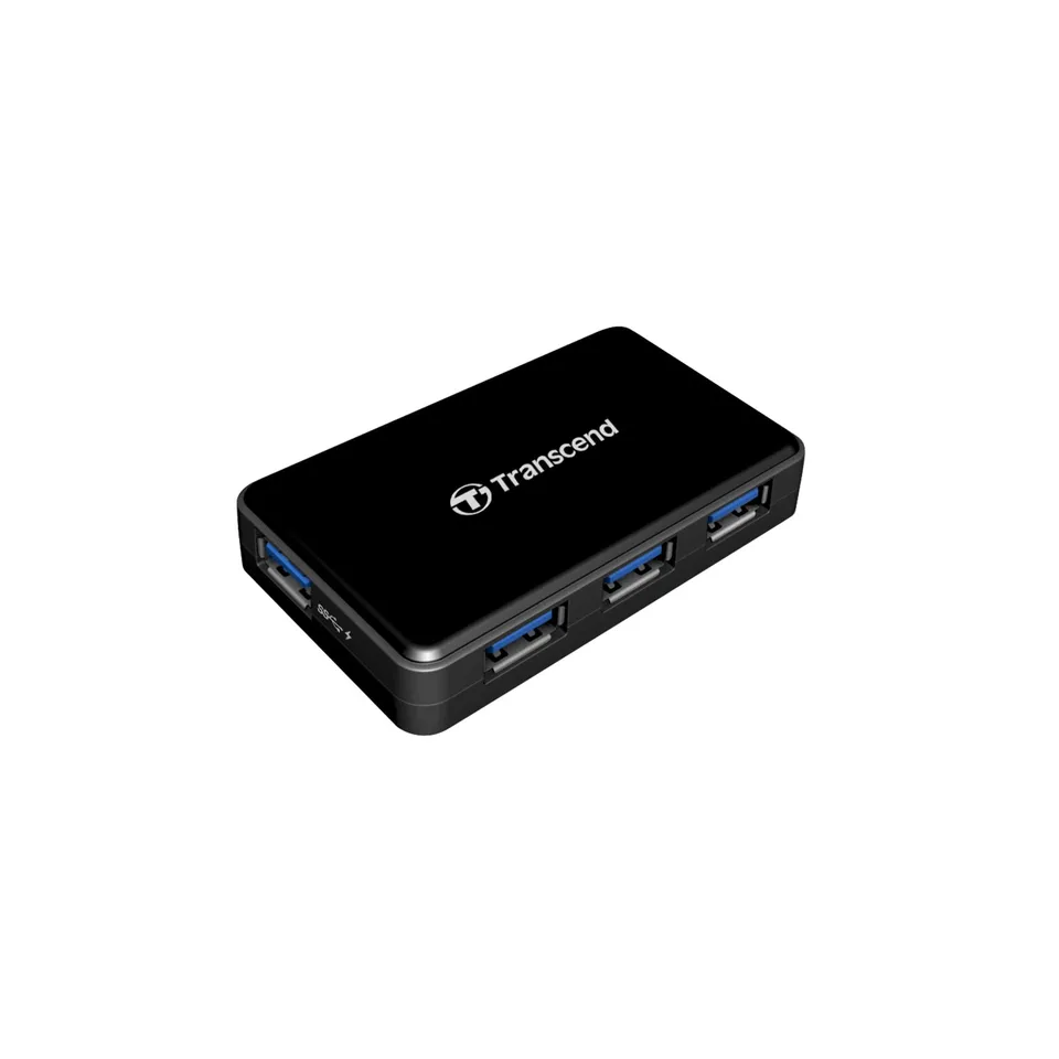 transcend-ts-hub3k-hub-usb-3-0-a-4-porte-con-ricarica-rapida-2a image 1