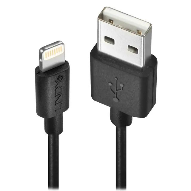 lindy-cavo-usb-lightning-nero-0-5m-ricarica-e-dati image 1
