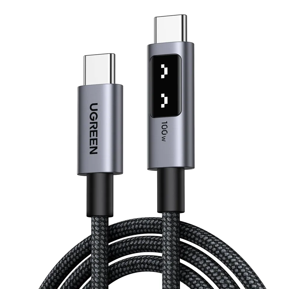 ugreen-uno-cavo-usb-c-a-usb-c-100w-pd-3-0-nylon-intrecciato-1m image 1