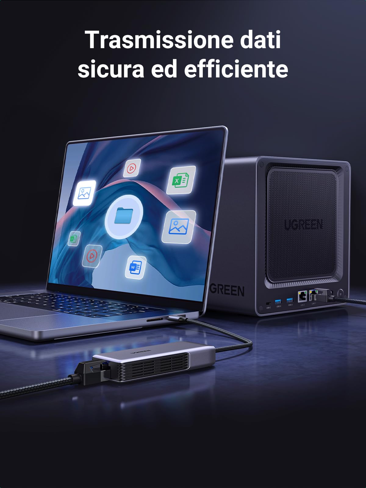 ugreen-adattatore-rete-usb-c-ethernet-rj45-5-gigabit-thunderbolt-3-2-gen-2-in-al image 4