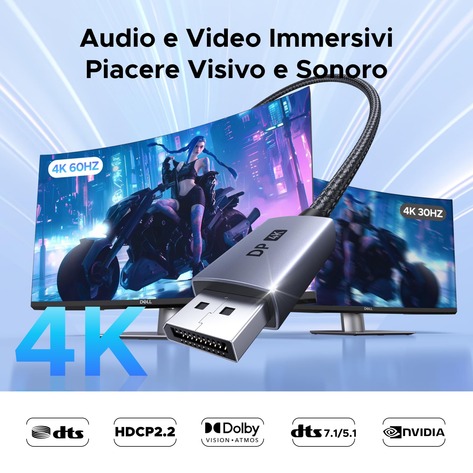 ugreen-adattatore-displayport-a-hdmi-4k-60hz-unidirezionale-nylon image 4
