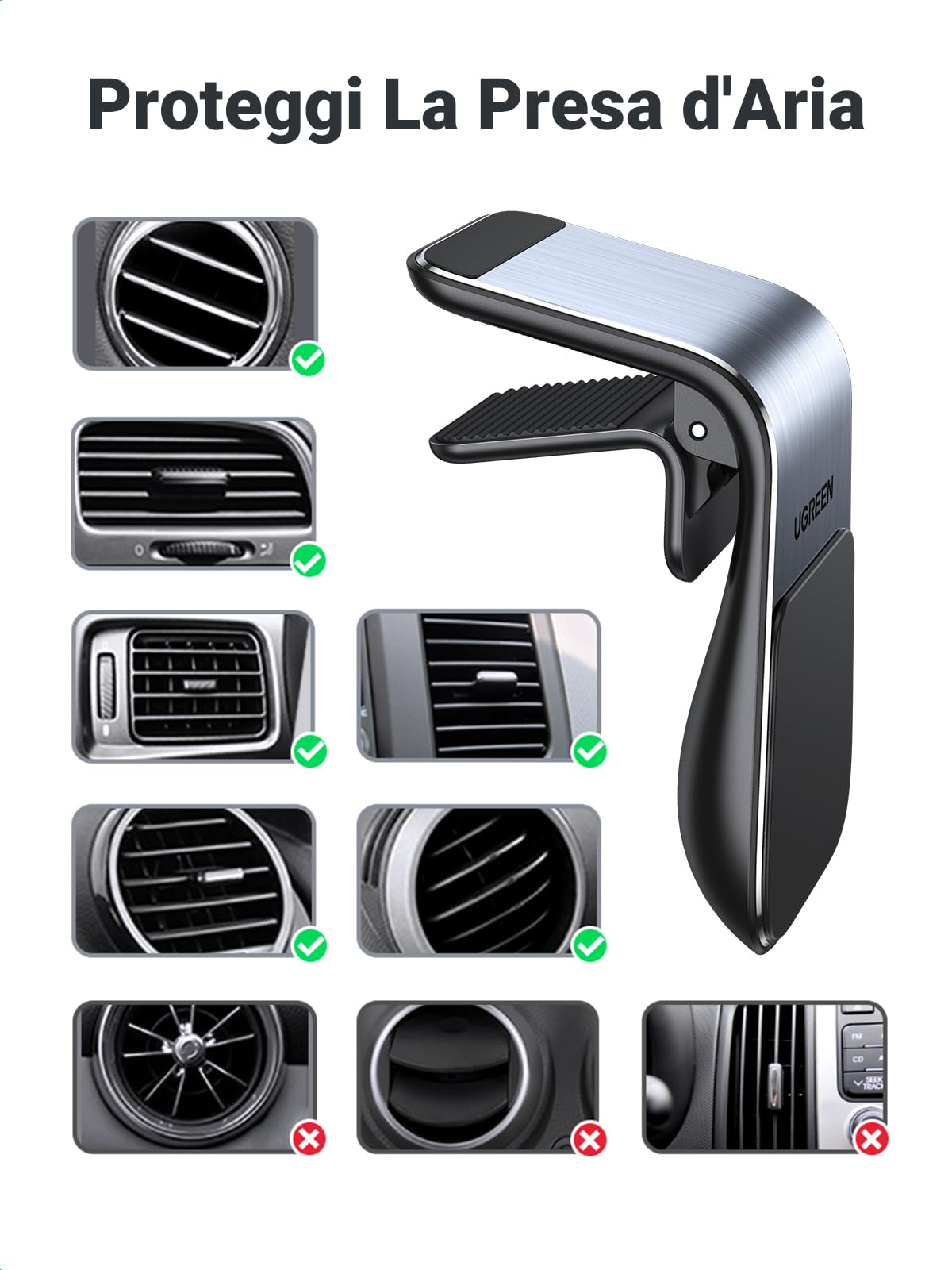 ugreen-supporto-cellulare-auto-magnetico-da-bocchetta-4-7-7-2 image 2