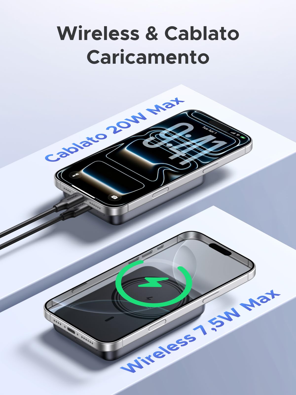 ugreen-zapix-power-bank-magsafe-10000mah-pd-20w-wireless image 3