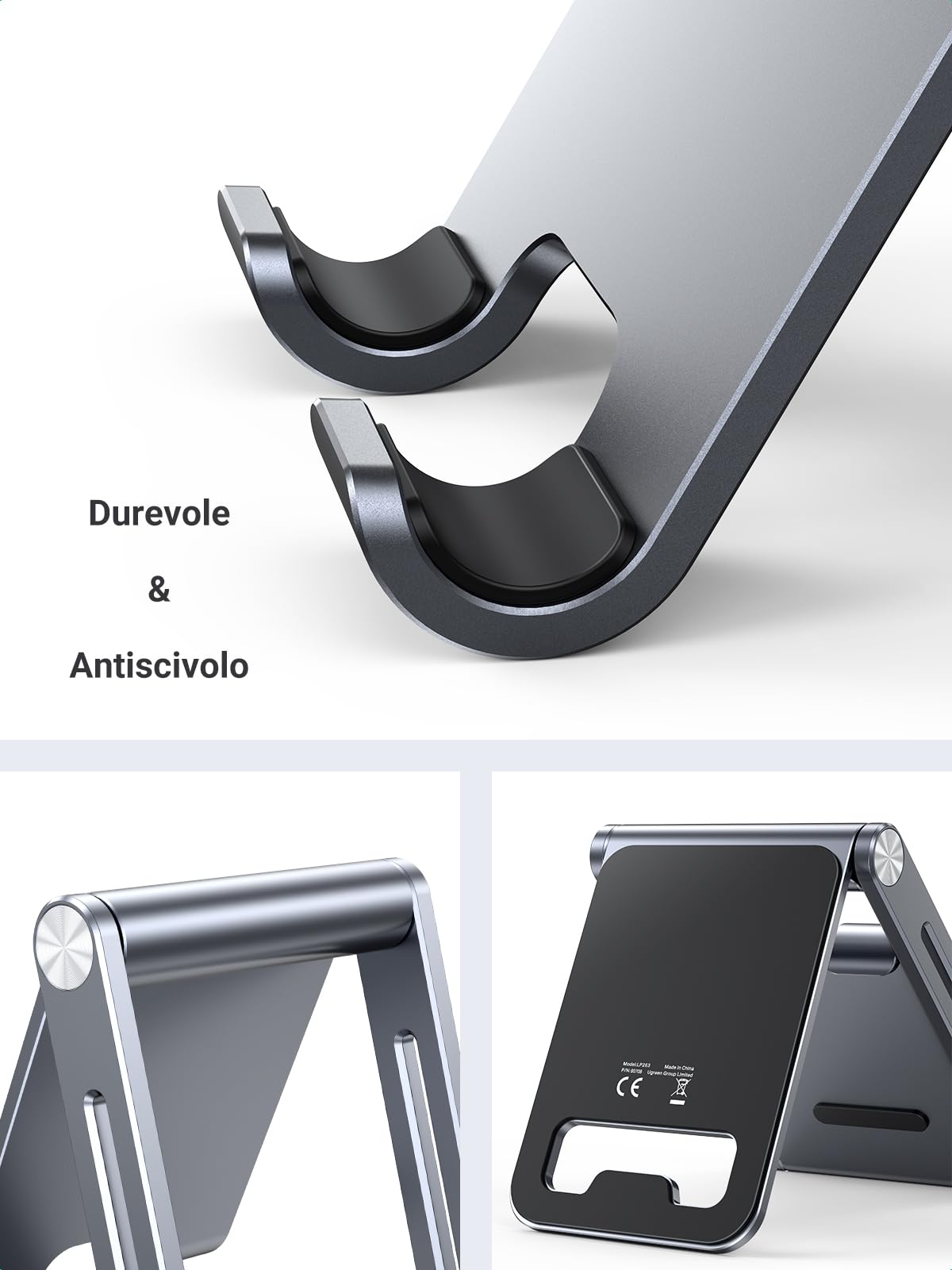 ugreen-supporto-telefono-da-tavolo-alluminio-pieghevole-argento image 6