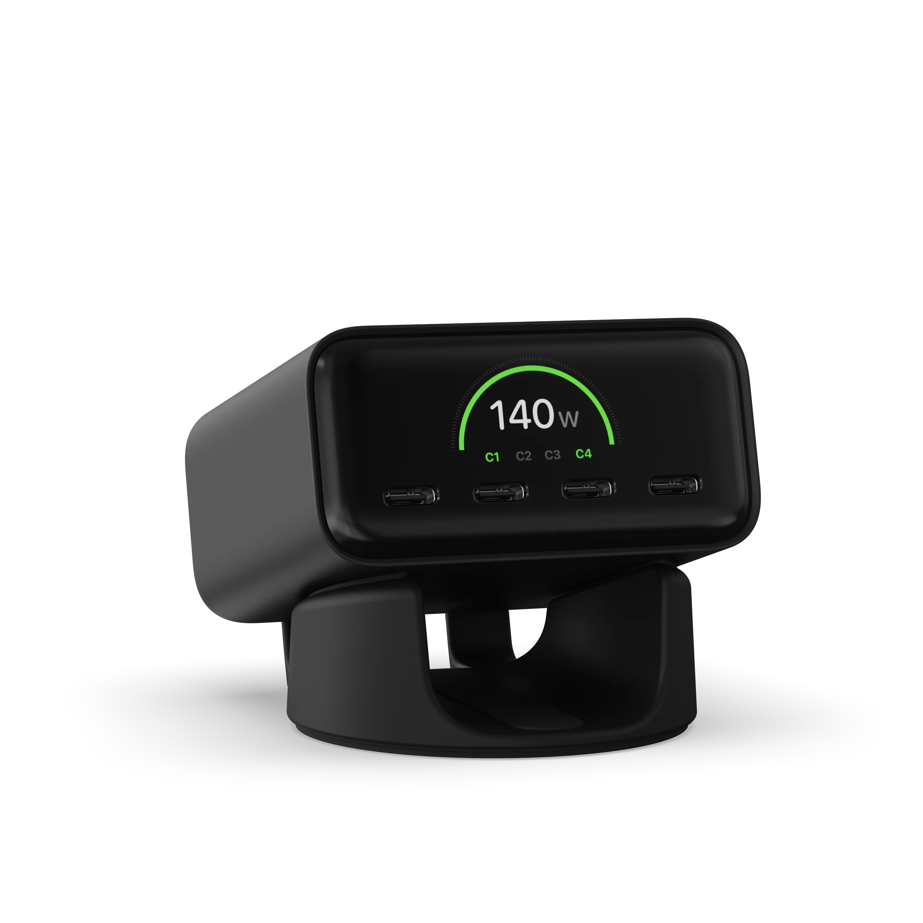 satechi-chargeview-140w-desktop-charger-usb-c-gan-con-display image 1