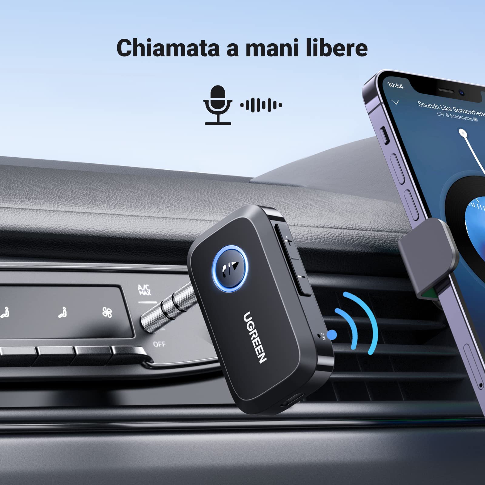 ugreen-ricevitore-bluetooth-6-0-auto-aux-jack-3-5mm-con-microfono-nero image 3