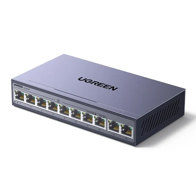 ugreen-switch-ethernet-gigabit-10-porte-con-8-poe-60w-2-uplink image 1