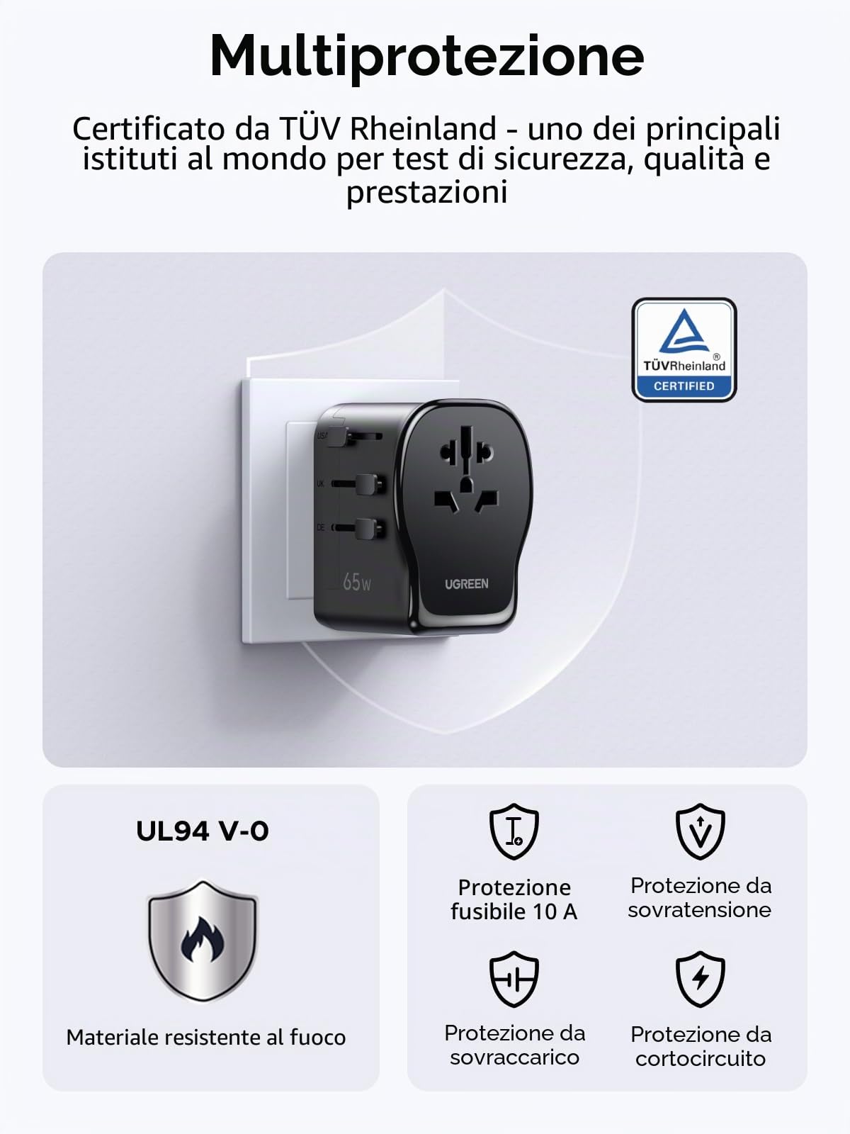 ugreen-adattatore-da-viaggio-universale-65w-gan-2-usb-c-usb-a image 7