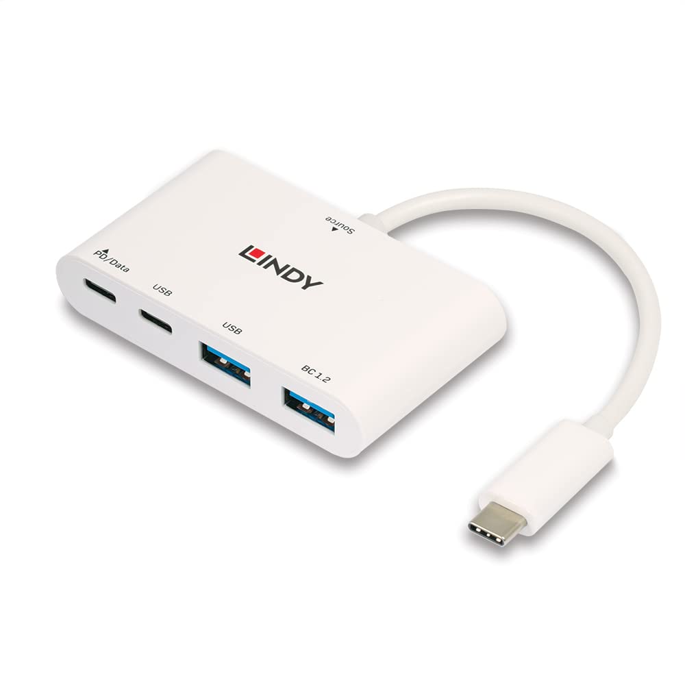 lindy-hub-usb-3-1-3-2-gen-2-a-4-porte-con-power-delivery-100w image 1