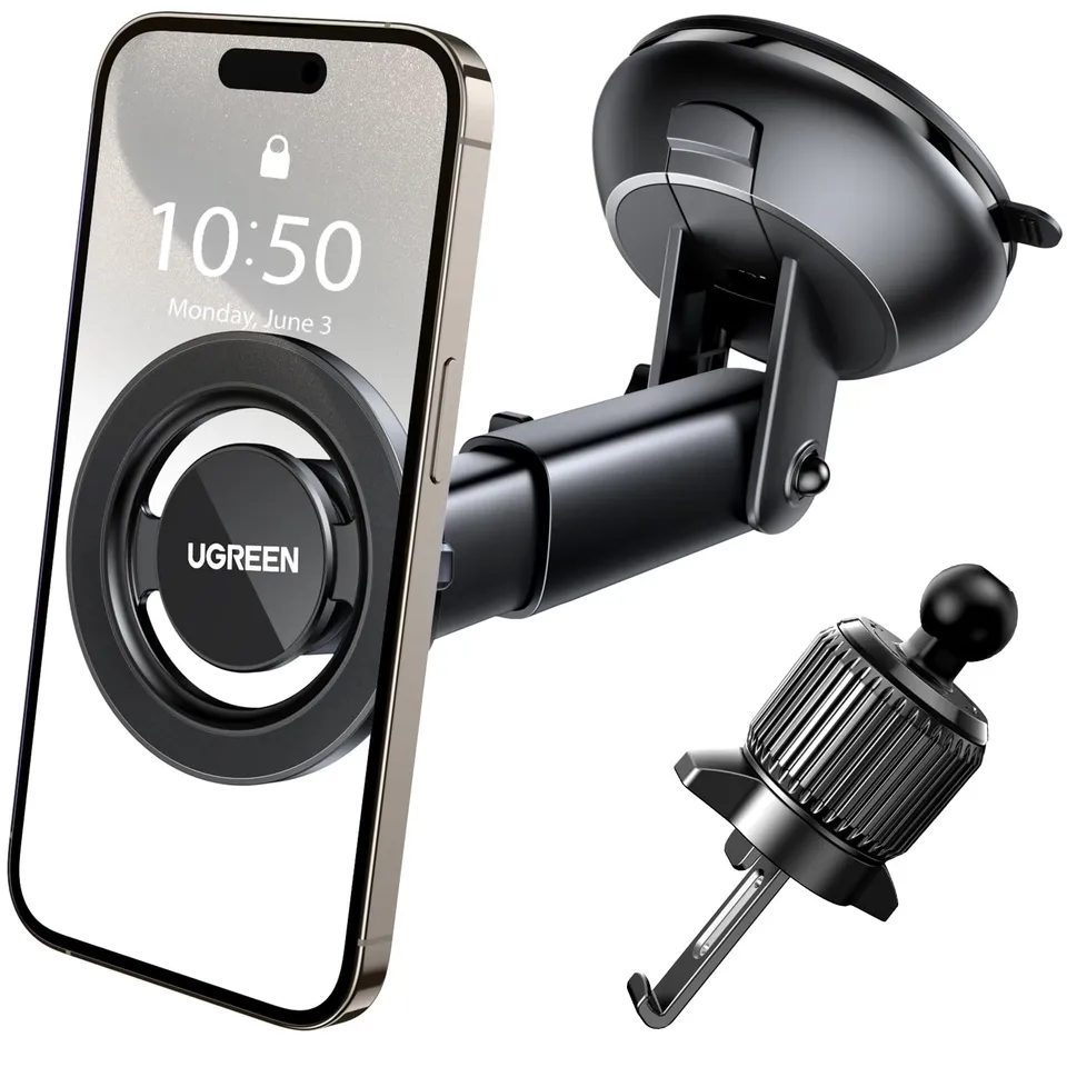 ugreen-supporto-telefono-auto-2-in-1-magnetico-magsafe-per-cruscotto-e-bocchetta image 1
