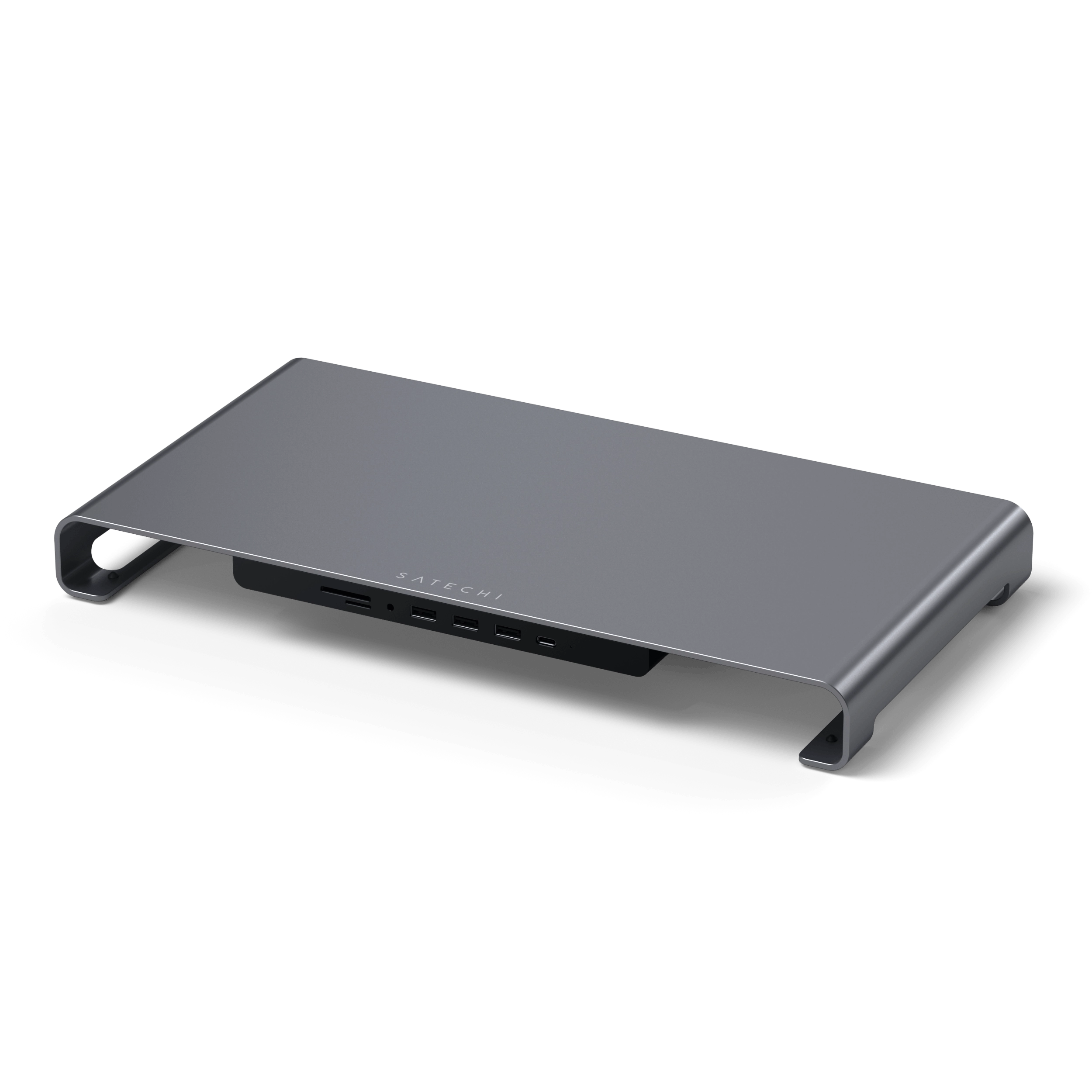 satechi-usb-c-monitor-stand-hub-xl-space-gray image 1