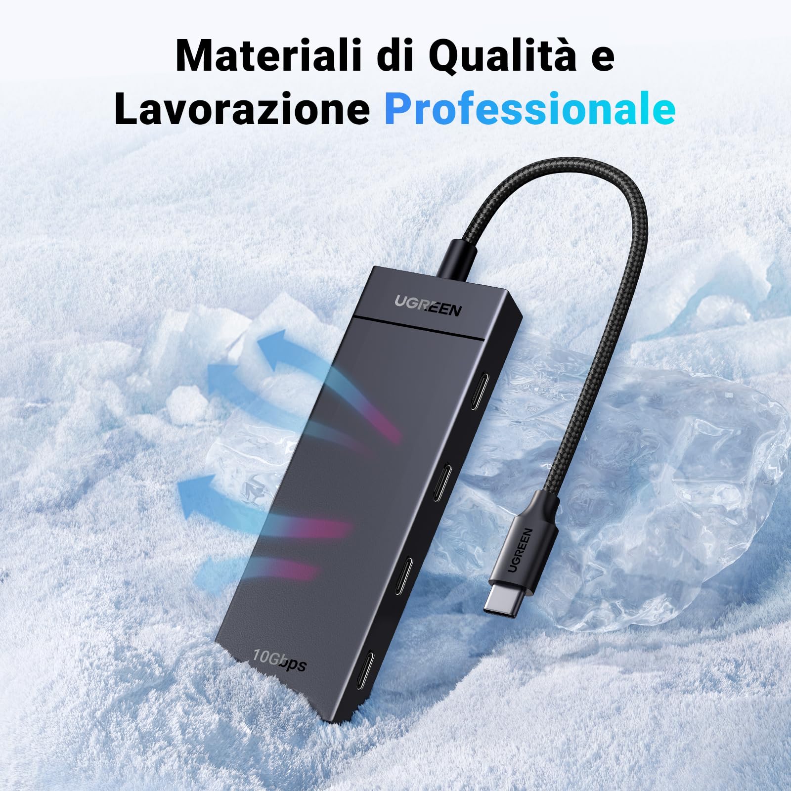 ugreen-hub-usb-c-a-4-porte-usb-c-10gbps-3-2-gen-2-cavo-30cm-macbook-iphone-ipad image 6