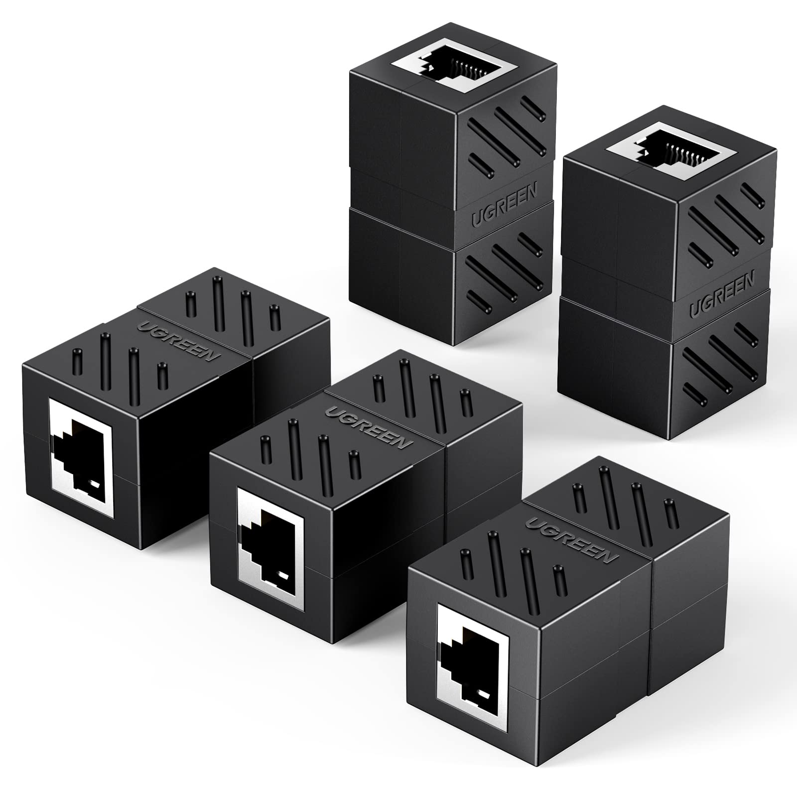 ugreen-accoppiatore-di-rete-rj45-femmina-femmina-cat-6-7-8-nero-5-pezzi image 1