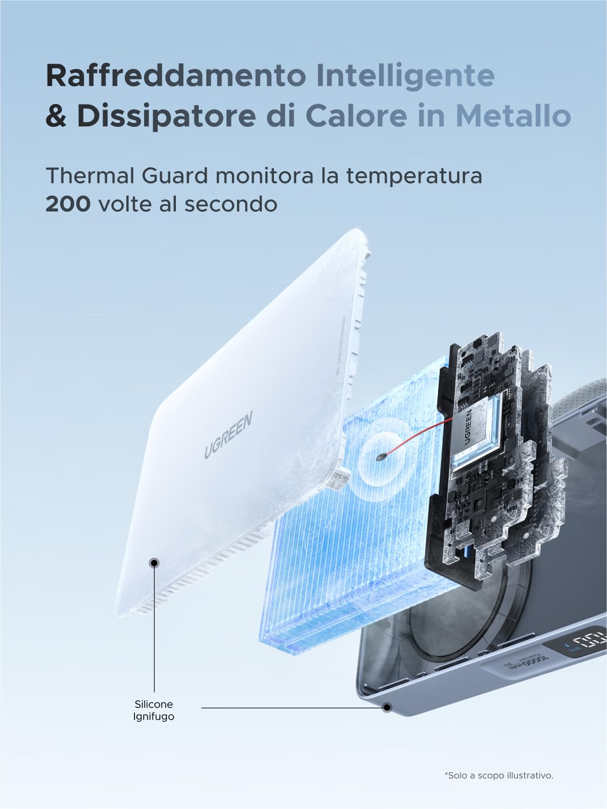 ugreen-magflow-power-bank-magsafe-qi2-25w-10000mah-usb-c-pd-30w-blu image 8
