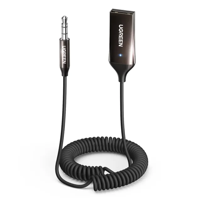 ugreen-ricevitore-bluetooth-6-0-aux-jack-3-5mm-usb-a-con-microfono-grigio image 1