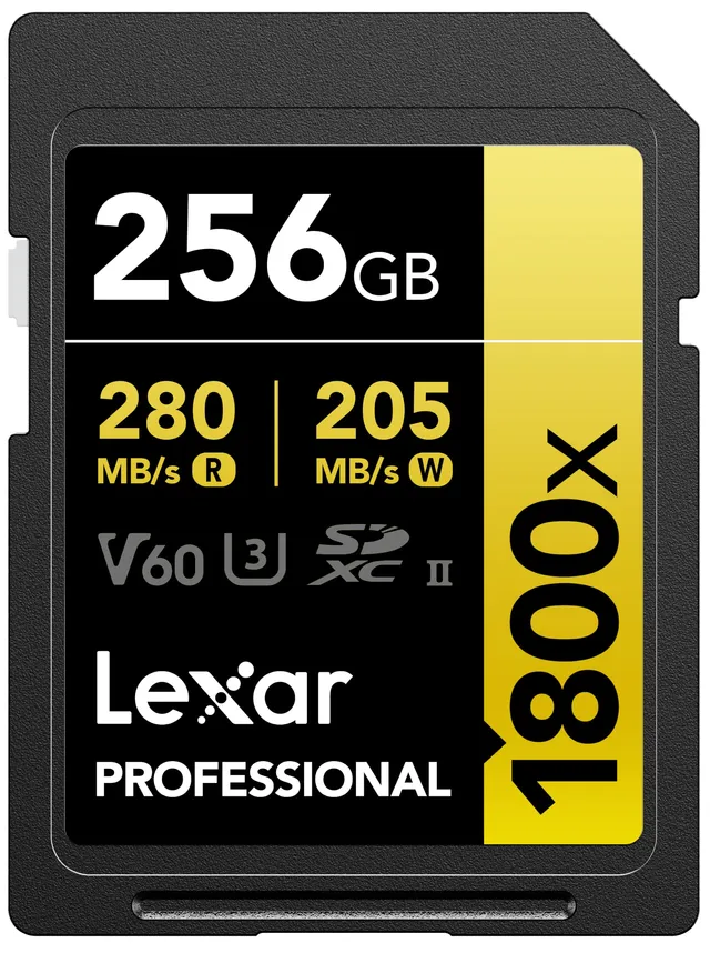 lexar-professional-gold-sdxc-256gb-1800x-uhs-ii-v60-4k image 1