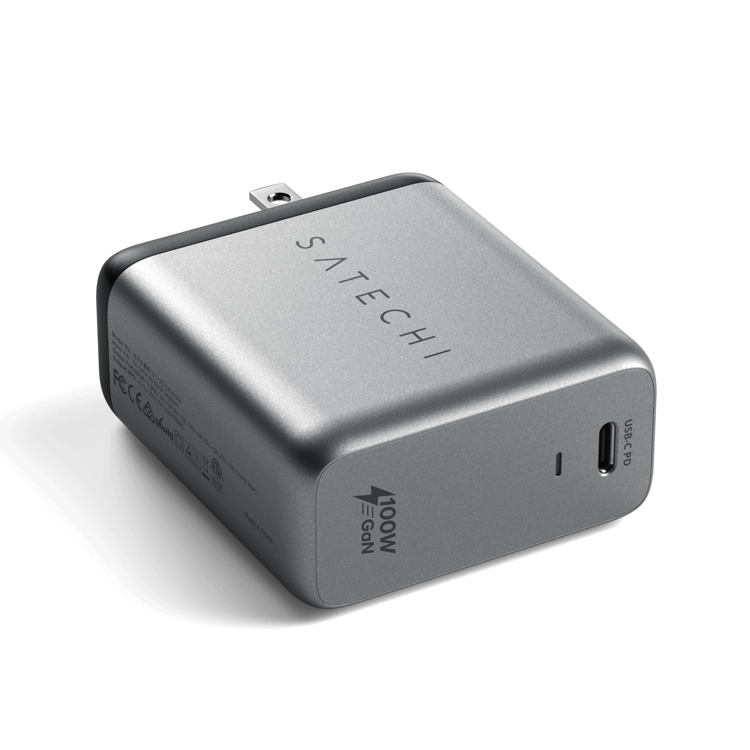 satechi-100w-usb-c-pd-wall-charger-gan-con-spina-europea-pieghevole image 4