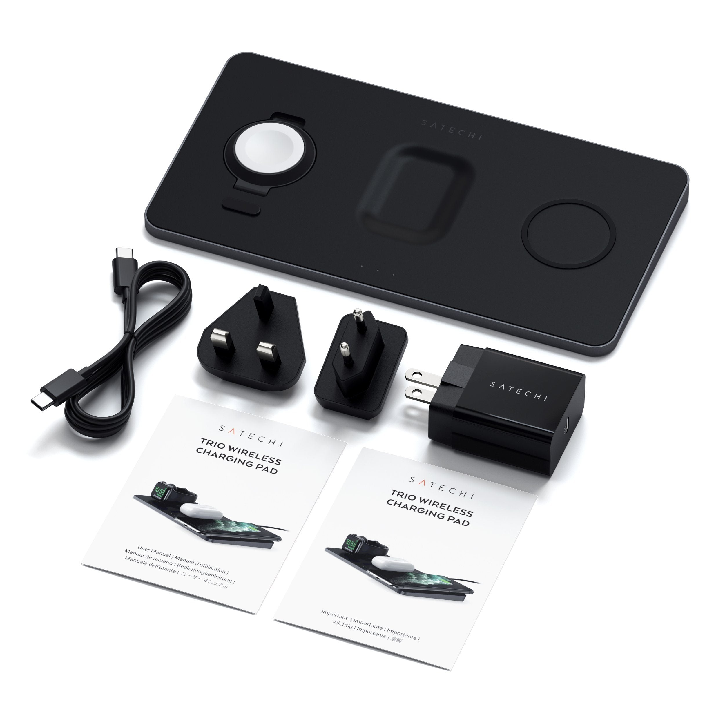 satechi-trio-wireless-charger-with-magnetic-pad-base-ricarica-3-in-1 image 5