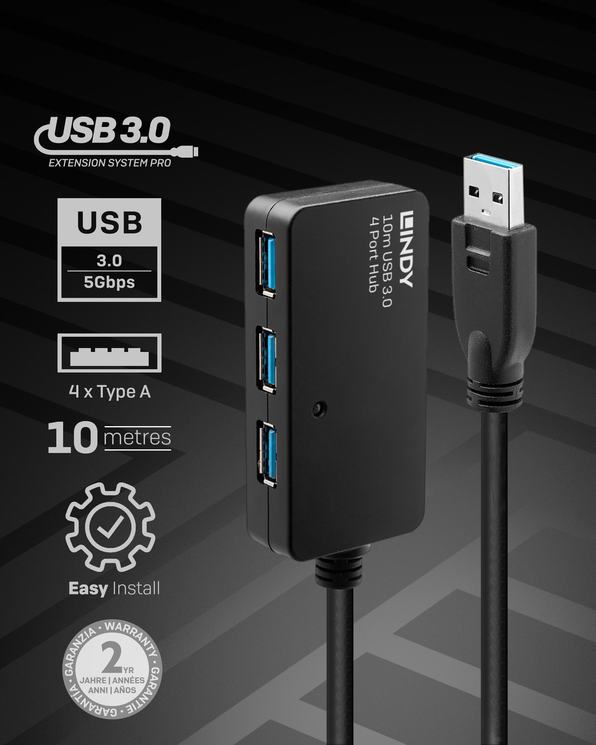 lindy-active-extension-pro-usb-3-0-con-hub-per-creator-e-professionisti image 2
