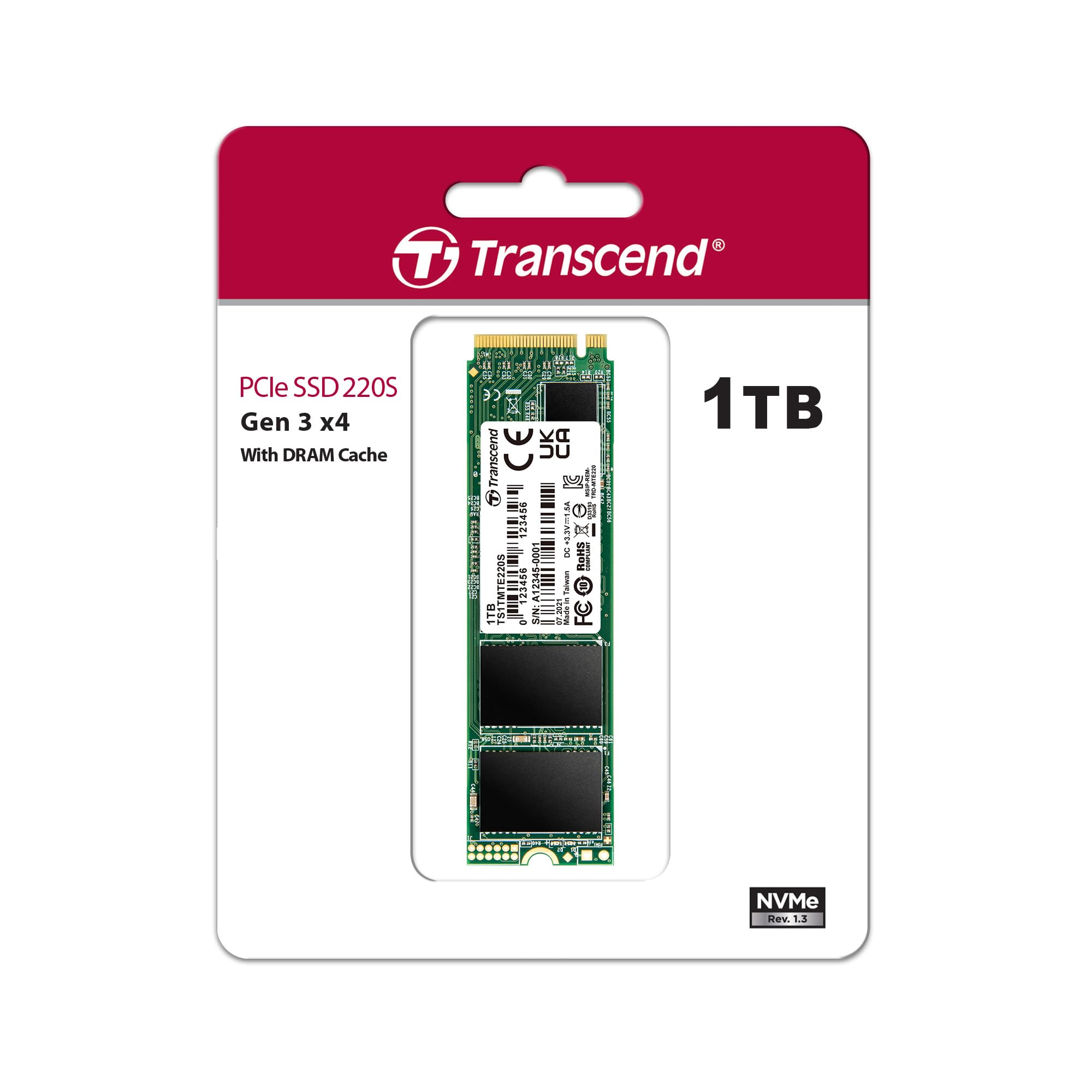 transcend-mts220s-ssd-interno-nvme-pcie-gen3-x4-m-2-2280-1tb-3d-tlc-con-dram image 2