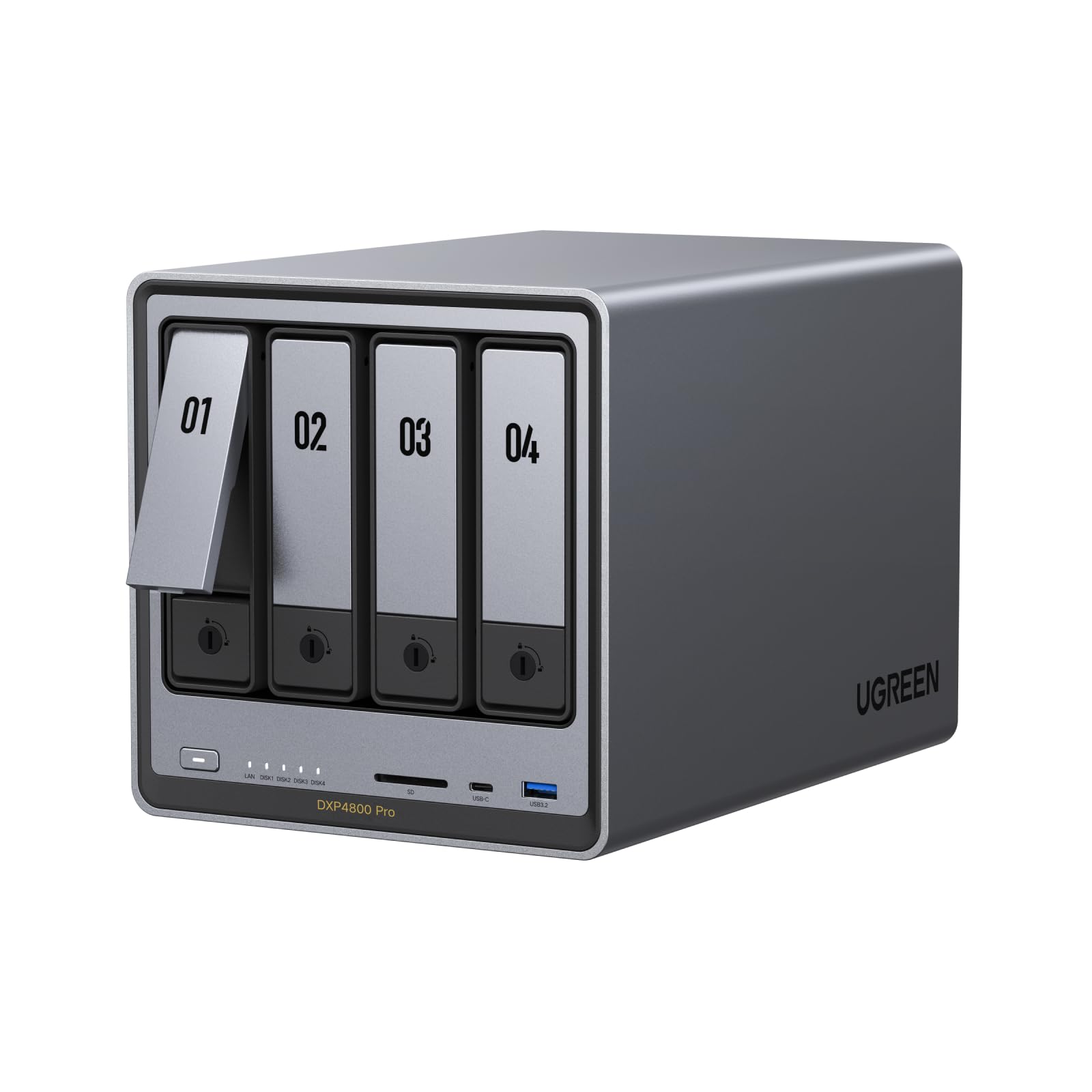 ugreen-nasync-dxp4800-pro-nas-4-vani-intel-core-i3-1315u-10gbe-senza-hdd image 1