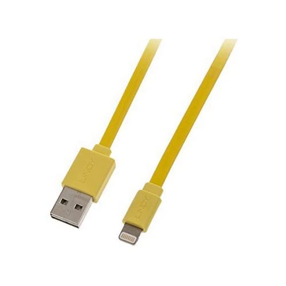 lindy-31394-cavo-piatto-usb-a-a-lightning-1-m-arancione image 4