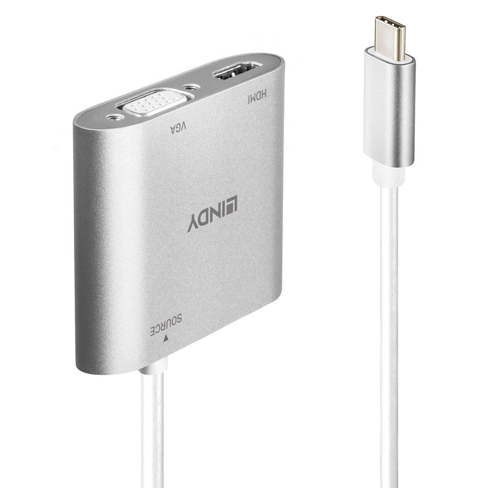 lindy-convertitore-usb-3-1-tipo-c-a-doppio-display-hdmi-vga image 1