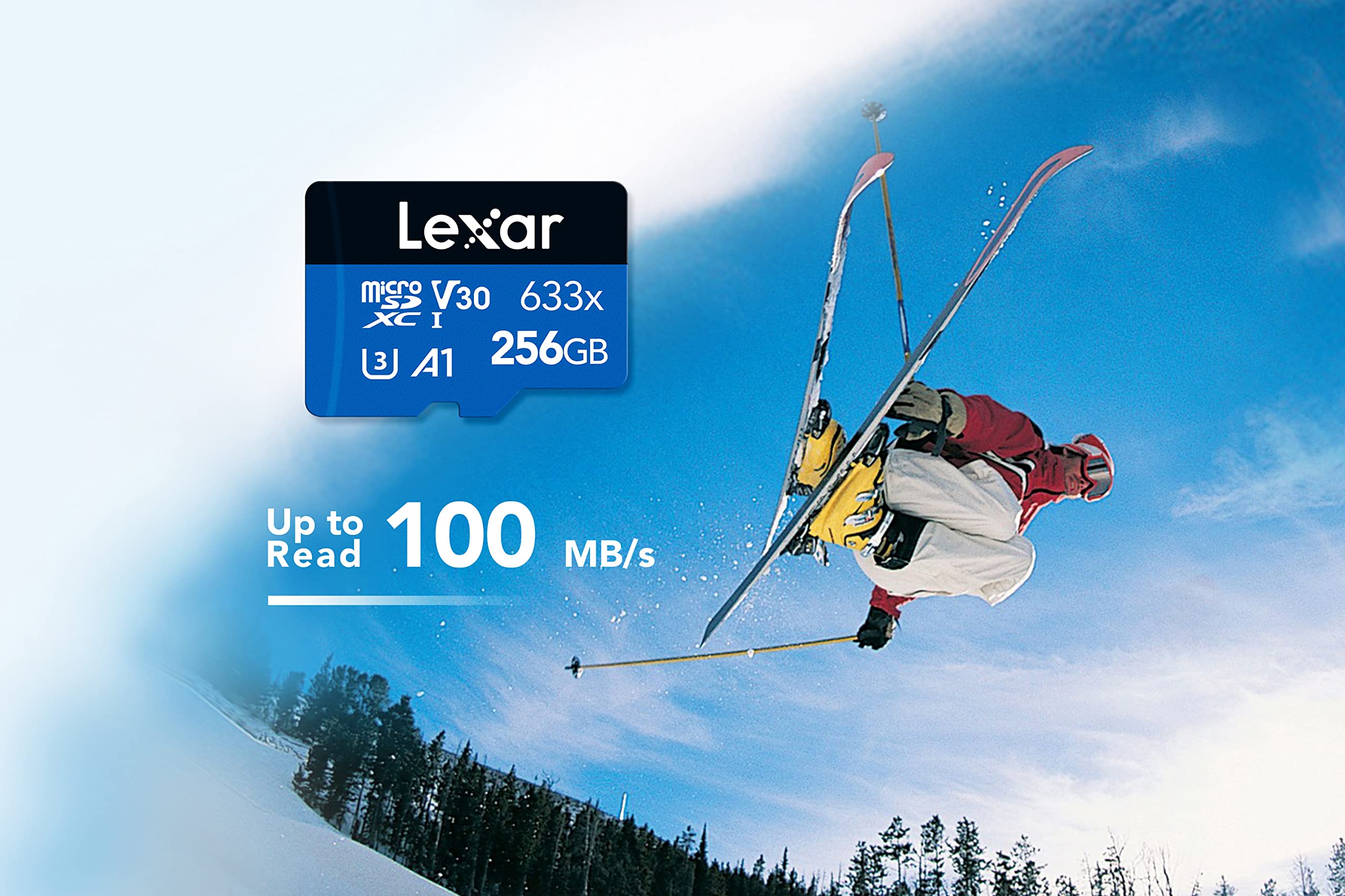 lexar-blue-series-microsdxc-256gb-uhs-i-100mb-s-a1-v30-adattatore-sd image 3