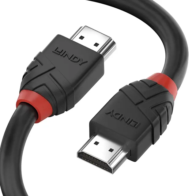 lindy-cavo-hdmi-2-0-black-line-2-m-4k-60hz-18g-hdr image 1