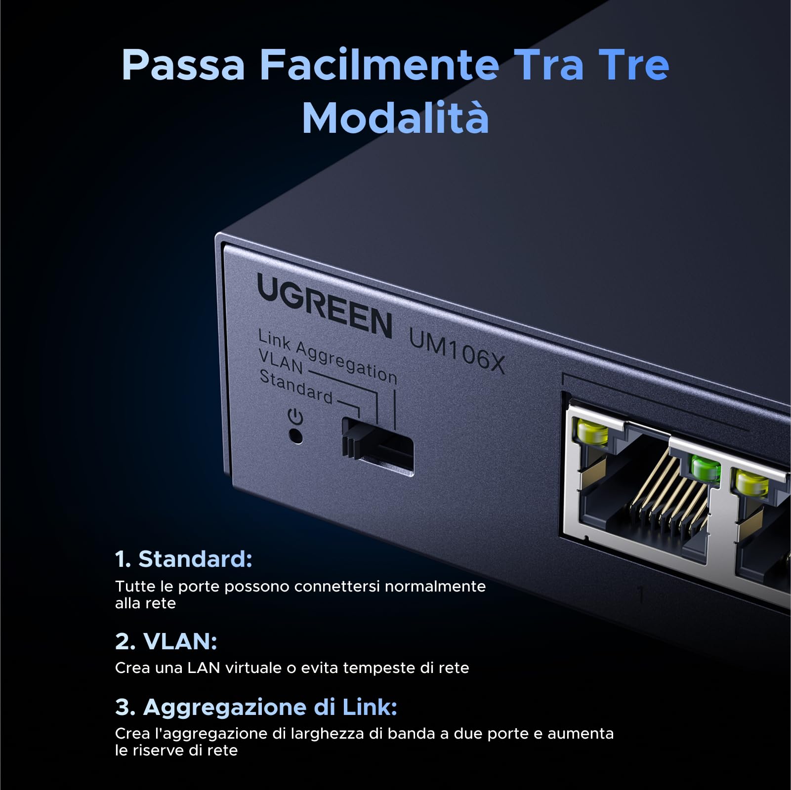 ugreen-switch-ethernet-2-5g-a-6-porte-5x2-5g-1x10g-sfp image 4