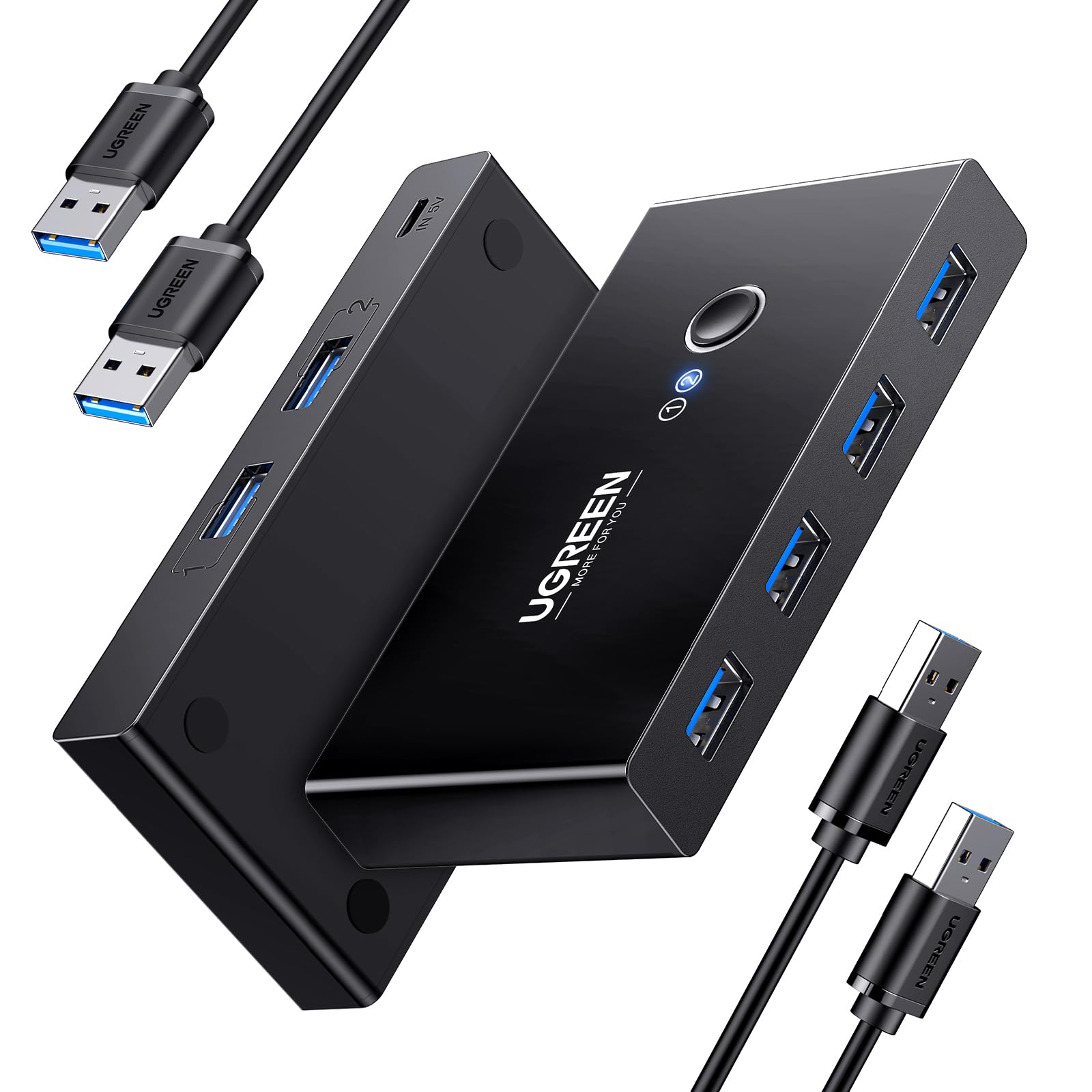 ugreen-switch-usb-3-0-4-porte-2-ingressi-4-uscite-selettore image 1