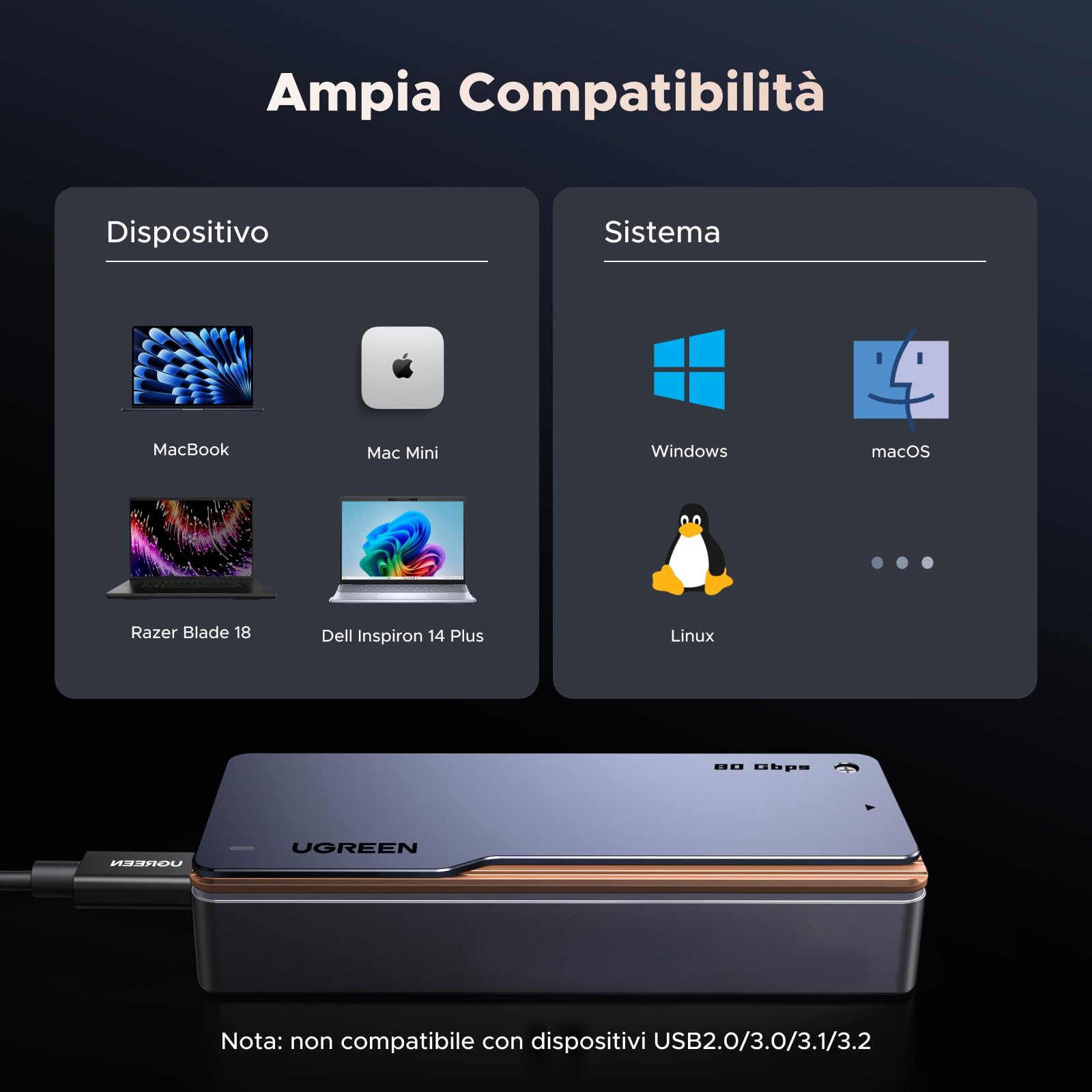 ugreen-custodia-ssd-nvme-m-2-80gbps-thunderbolt-5-4-usb4-per-creator image 6