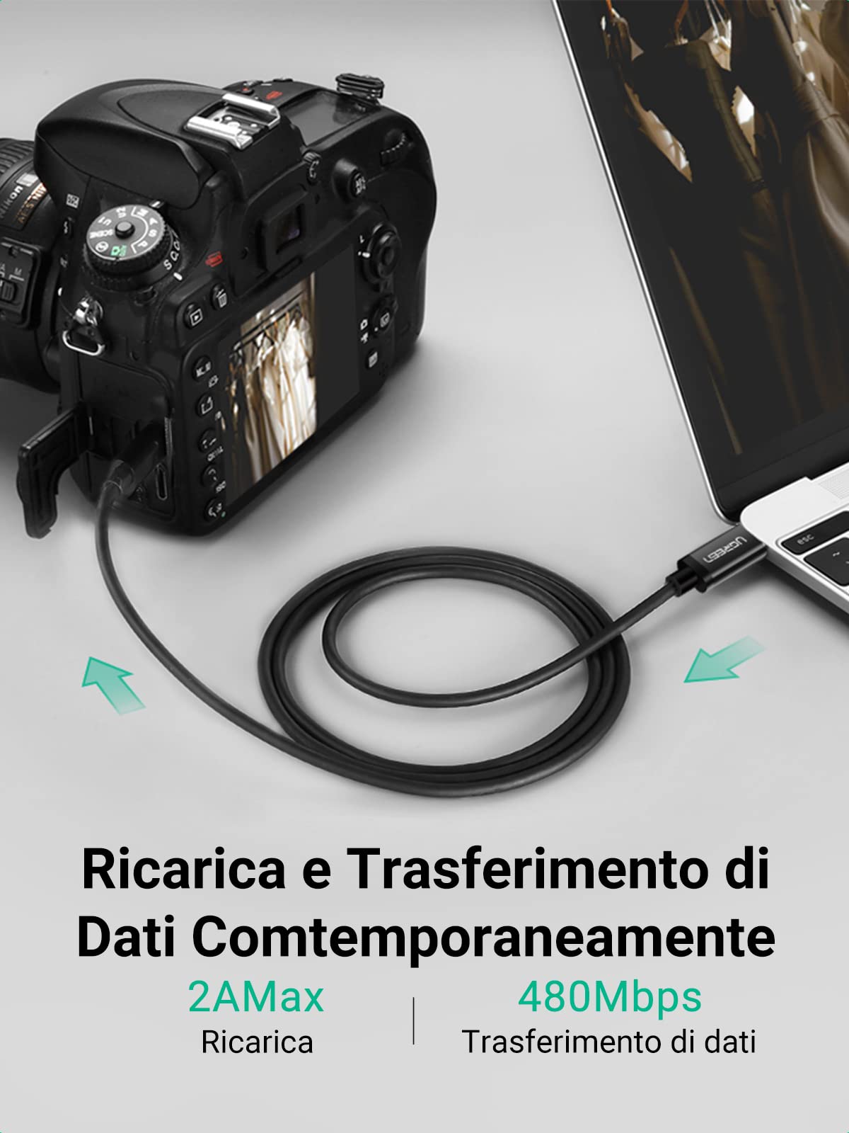 ugreen-cavo-usb-c-a-mini-usb-b-5-pin-1m image 2