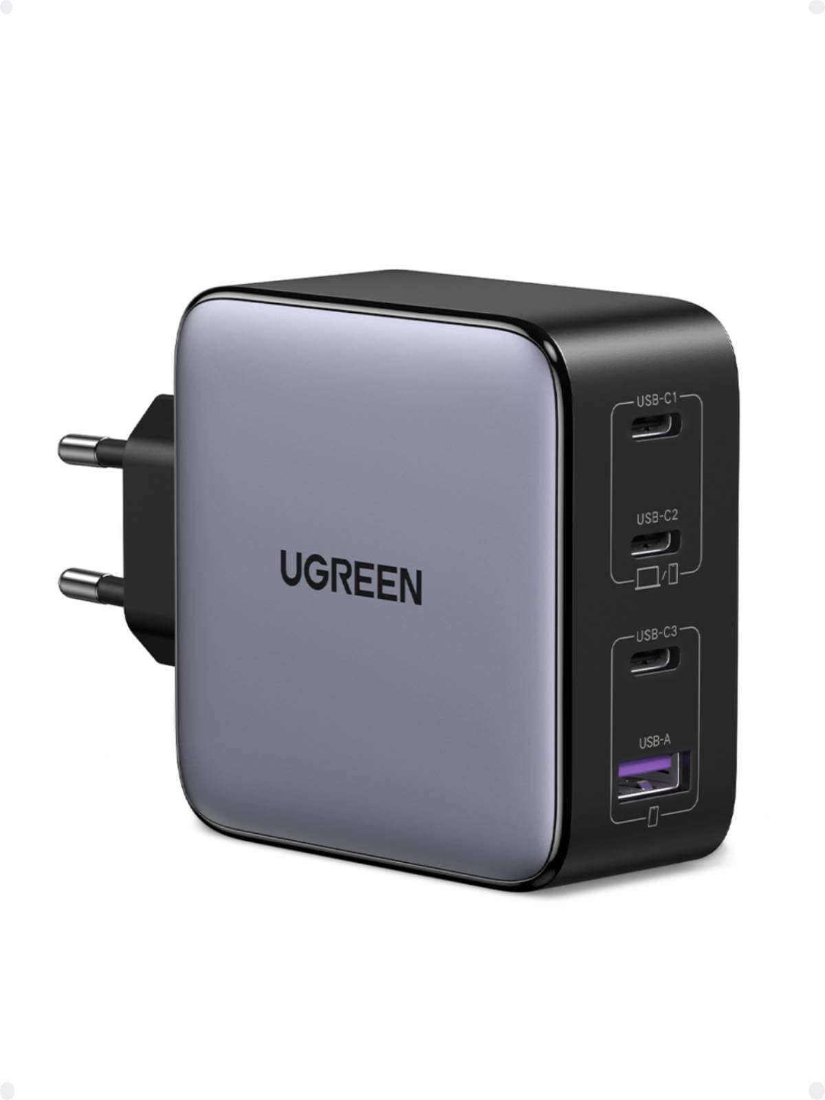 ugreen-nexode-caricatore-gan-100w-4-porte-3x-usb-c-usb-a-pd-3-0-per-macbook-ipho image 1