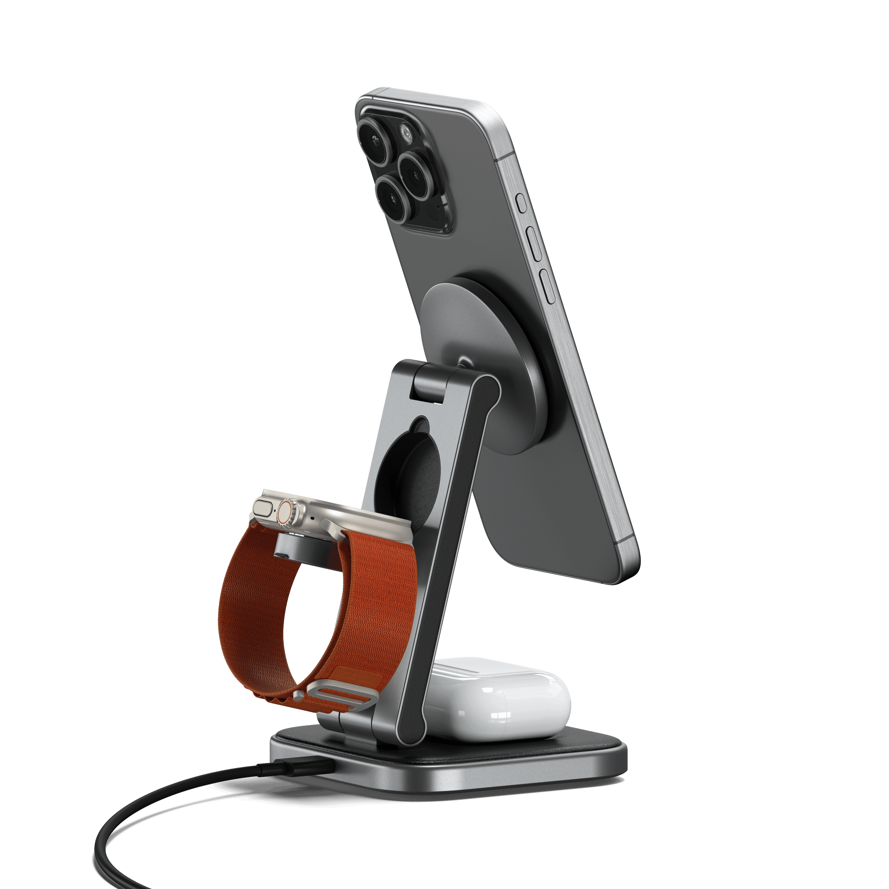 satechi-stand-di-ricarica-wireless-3-in-1-pieghevole-qi2-15w image 3
