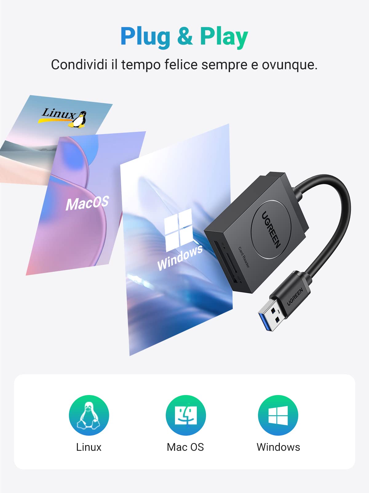 ugreen-lettore-schede-sd-microsd-usb-3-0-5gbps-doppio-slot image 5