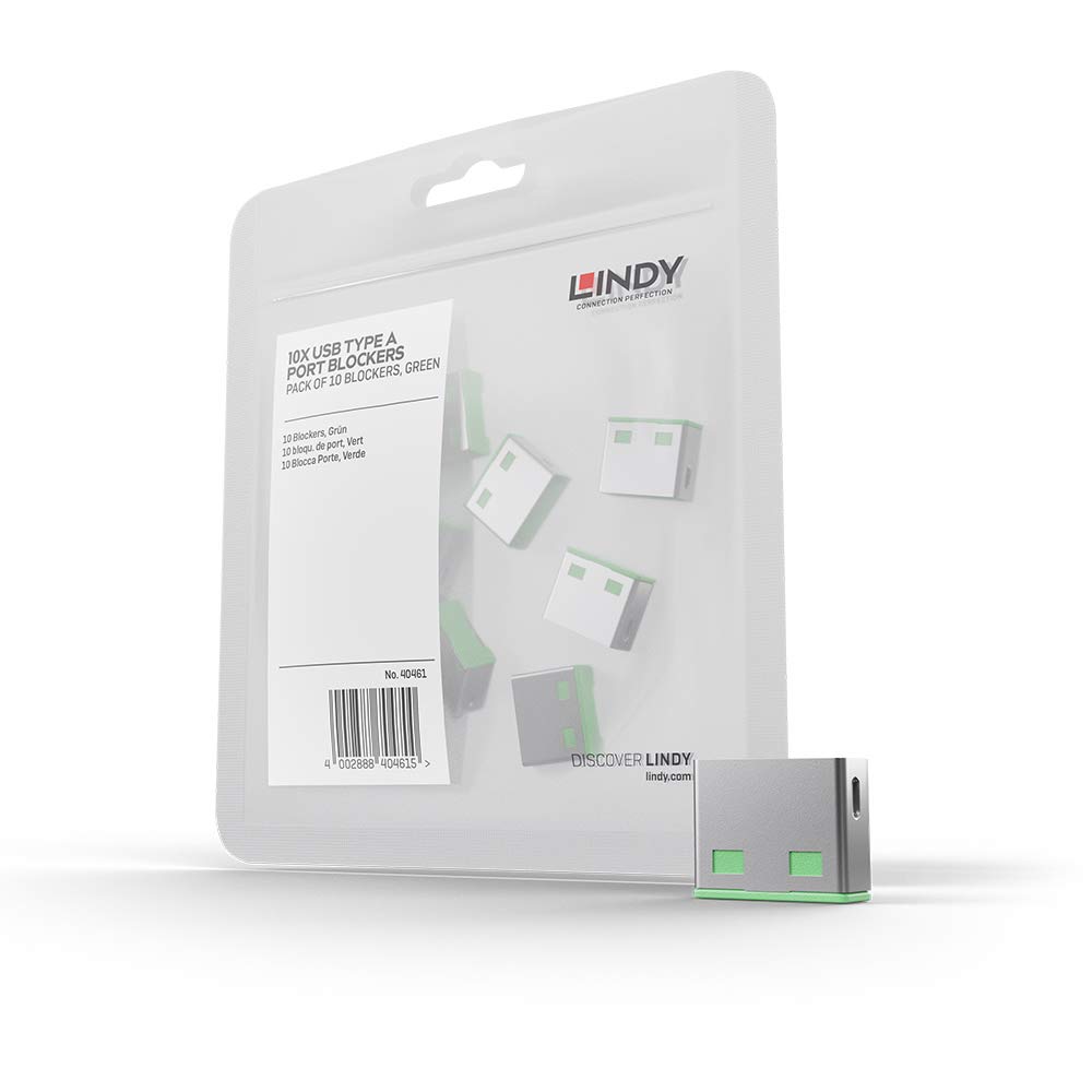 lindy-blocco-porte-usb-verde-pro-series-serrature-addizionali image 1